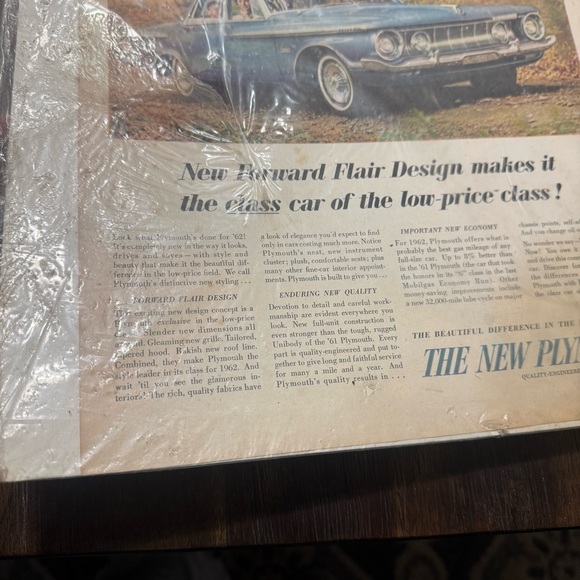 Plymouth 1962 Dealer Advertising Slick Original Vintage Mopar Promo Print - Picture 4 of 9